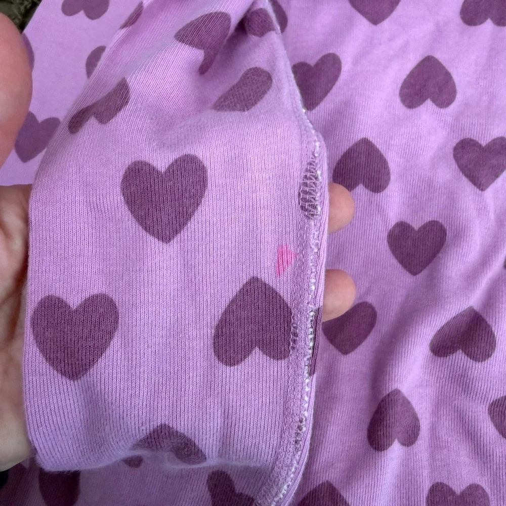 Hanna Andersson Pajama Set Kids 8 Heart Print Snug Fit Organic Cotton